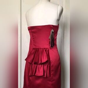 Betsey Johnson Red Satin Dress - Size 0 XS